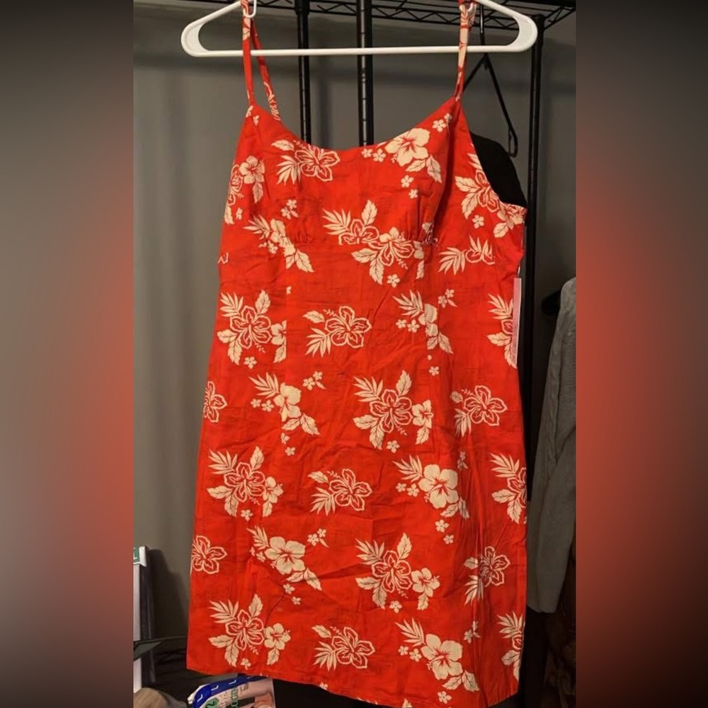 138 Wild Fable Red Floral Mini Dress - Picture 3 of 3